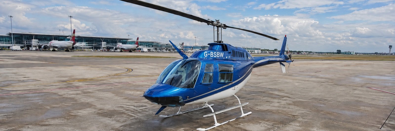 Helicopter on a Himalayan helipad