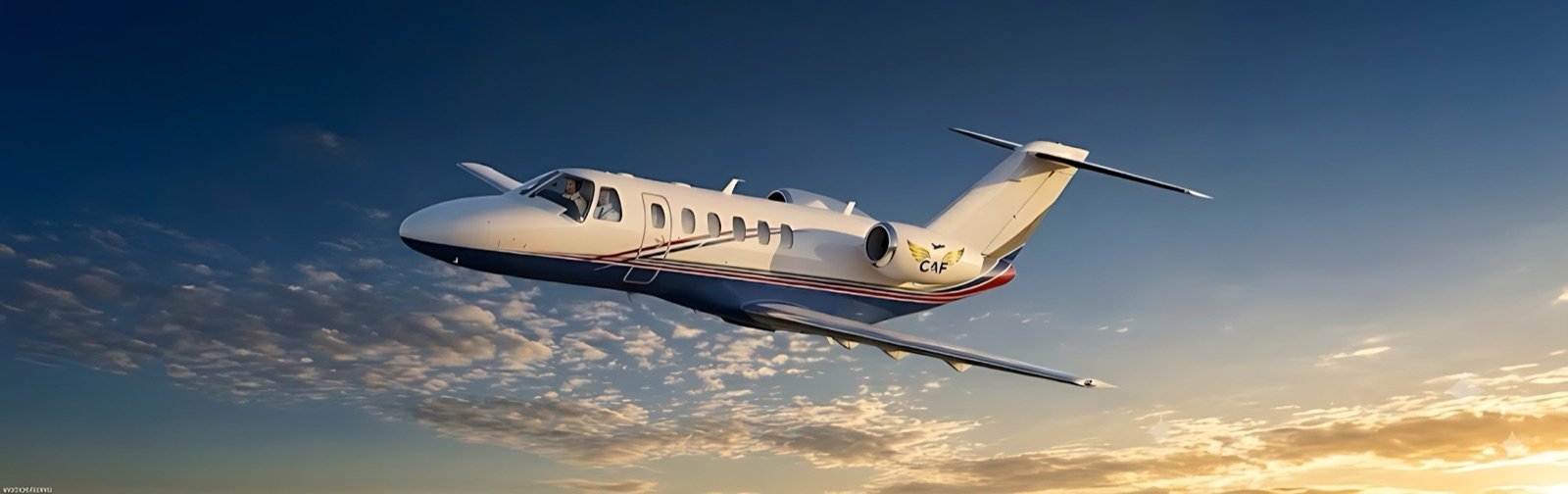 Citation CJ II cabin prepared for departure
